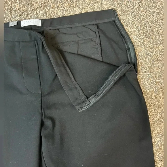 Carlisle Black Stretch Pull on Ankle Pants. Office|Casual - Picture 8 of 11